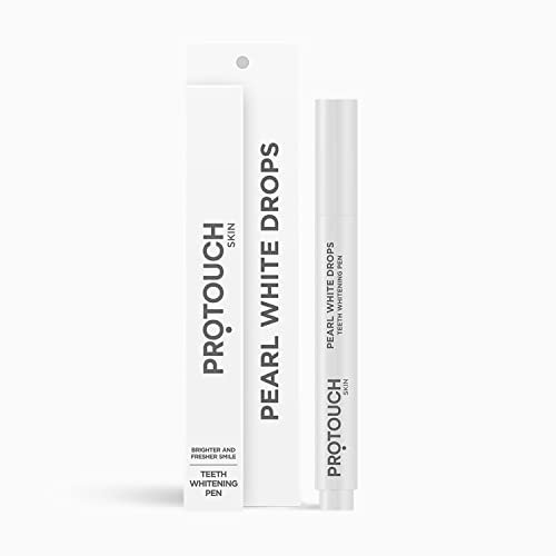 PROTOUCH Pearl White Drops | Teeth Whitening Pen | Teeth Whitening Gel | Stain Remover | Whiter Teeth & Fresher Breath for a Brighter Smile | Easy Safe & Effective | Enamel Safe | Vegan | Refreshing Mint | Made in India (Pack of 1)