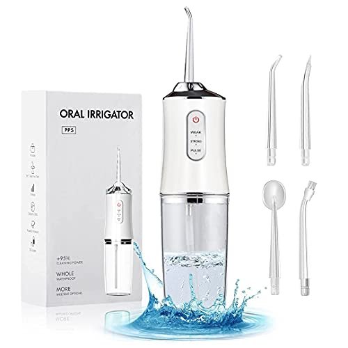 Verilux® Professional Flosser Cordless, Teeth Cleaner,Rechargeable & Portable Flosser, Flossers for Teeth,Electric Toothbrush with Flosser with 3 Modes.