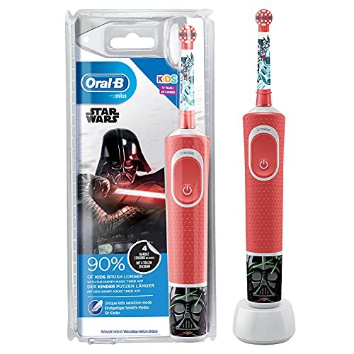 Oral B Kids Electric Rechargeable Toothbrush, Featuring Star Wars Characters,Multicolor